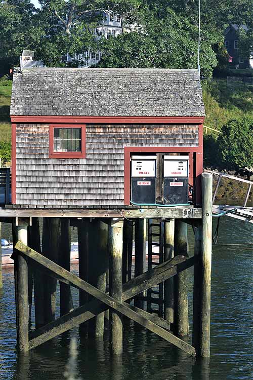 gas pump at low tide
